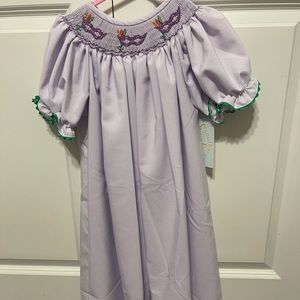 NWT Smocked Mardi Gras Dress